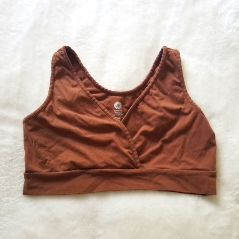Kindred Bravely | Organic Maternity Nursing Sleep Bra Cross Front